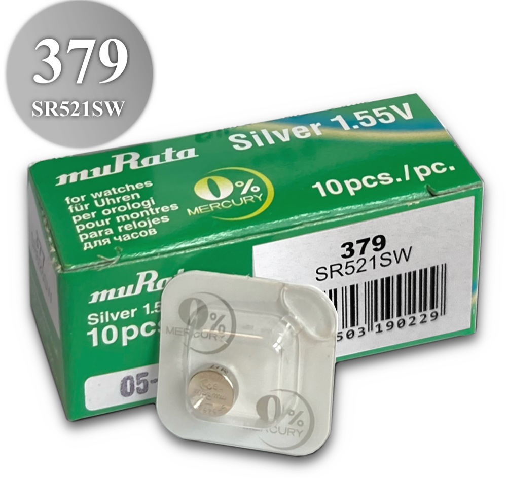 MURATA Baterie SR521SW / 379 Silver Oxide - 10ks