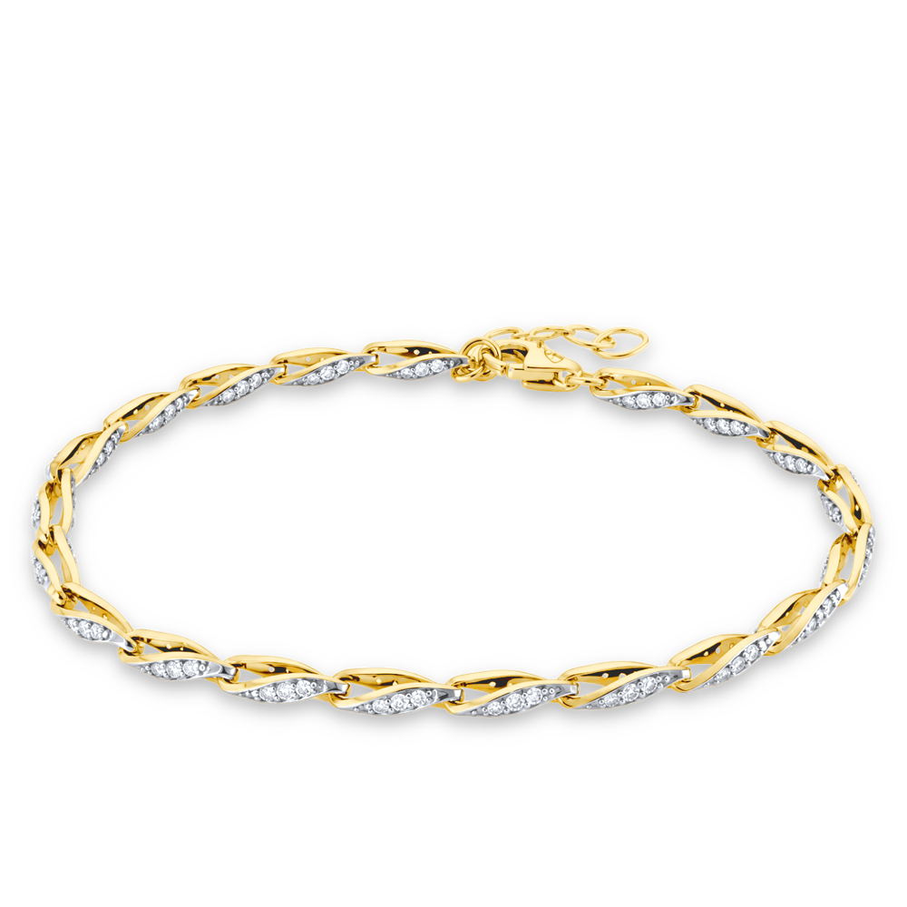 MINET Elegantní zlatý náramek Au 585/1000 3,70g