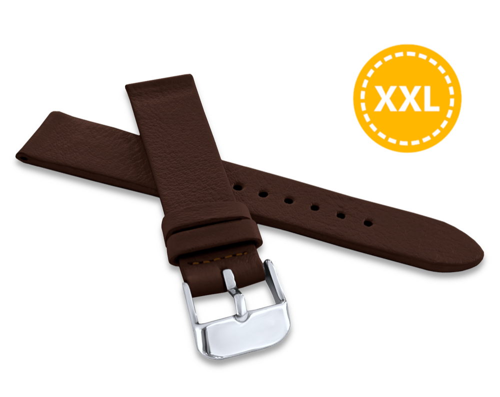 MINET XL Tmavě hnědý řemínek AGRA z luxusní kůže Top Grain