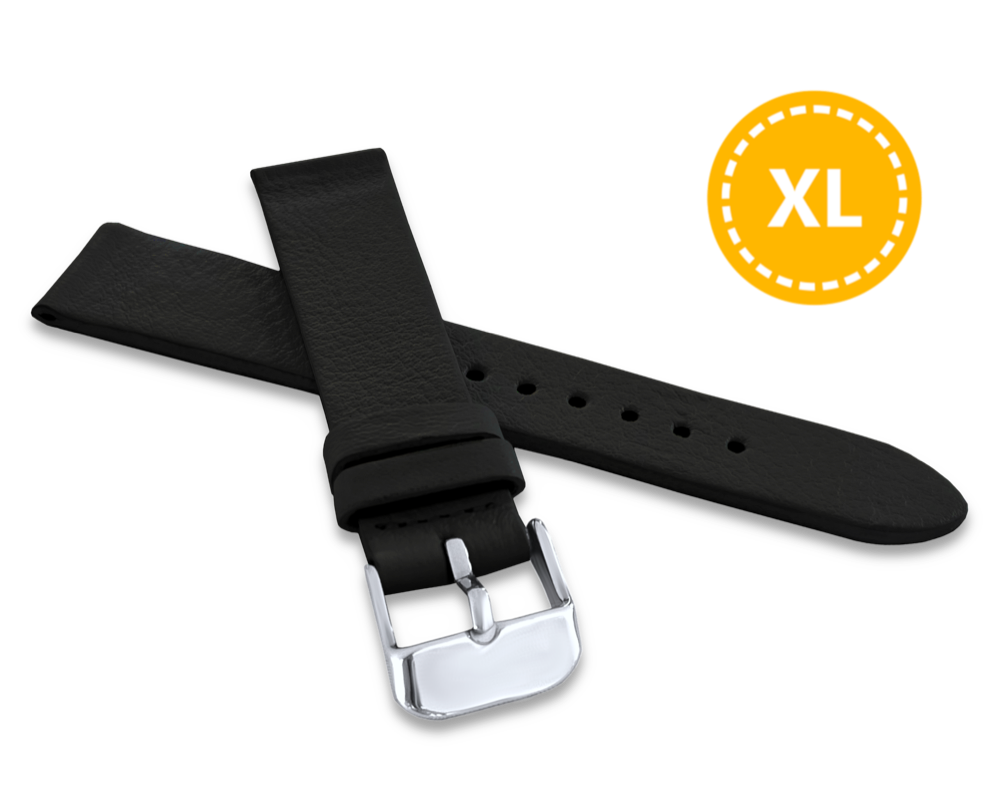 MINET XL Dark Grey leather strap AGRA made of luxury TOP GRAIN Leather